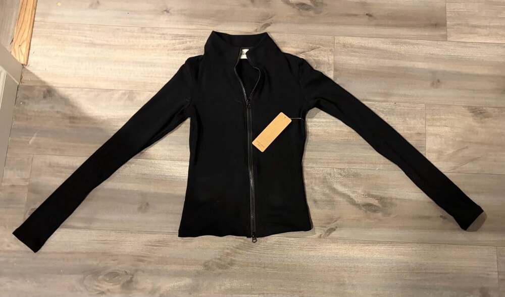 Chrome Riot Full Zip Jacket Size S Black Ribbed High Neck